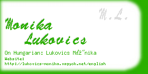 monika lukovics business card